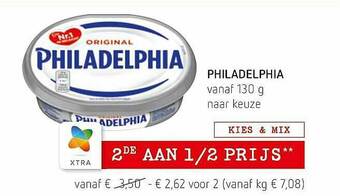 Spar Colruyt Philadelphia aanbieding