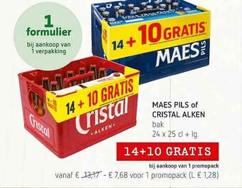 Spar Colruyt Maes Pils Of Cristal Alken aanbieding