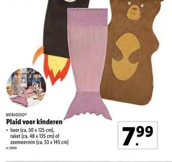 Lidl Meradiso Plaid Voor Kinderen aanbieding