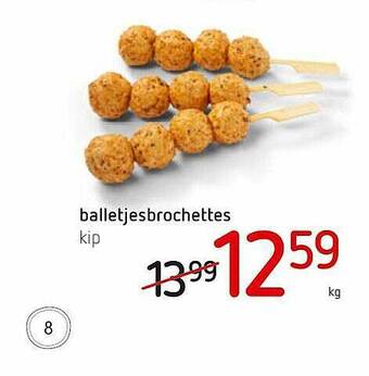 Spar Colruyt Balletjesbrochettes Kip aanbieding