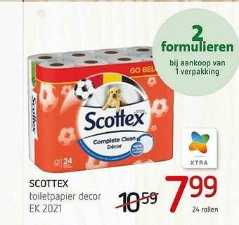 Spar Colruyt Scottex Toiletpapier Decor aanbieding
