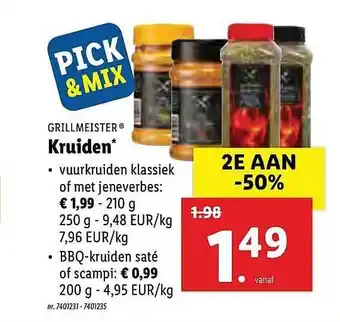 Lidl Grillmeister Kruiden aanbieding