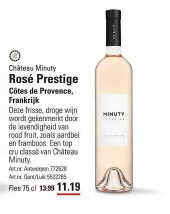 ISPC Château Minuty Rosé Prestige Côte De Provence, Frankrijk aanbieding