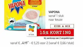 Vapona 15% Korting