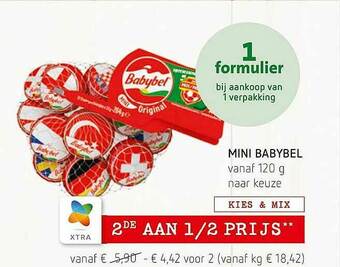 Spar Colruyt Mini Babybel aanbieding