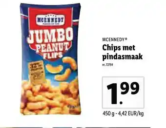 Lidl Mcennedy Chips Met Pindasmaak 450g aanbieding