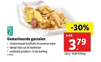 Lidl Gemarineerde Garnalen 225g aanbieding