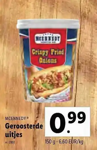Lidl Mcennedy Geroosterde Uitjes 150g aanbieding