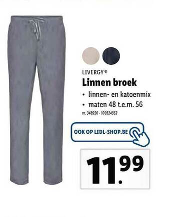 Lidl Livergy Linnen Broek aanbieding