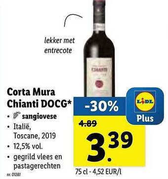 Lidl Corta Mura Chianti Docg aanbieding
