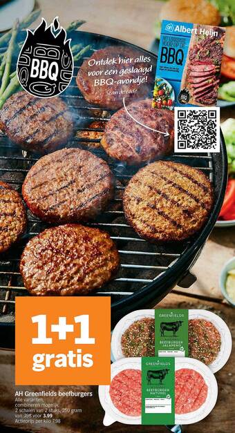 Albert Heijn Ah Greenfields Beefburgers aanbieding