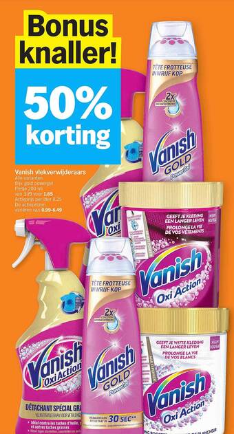 Albert Heijn Vanish Vlekverwijderaars aanbieding