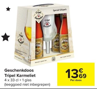 Carrefour Geschenkdoos Tripel Karmeliet aanbieding