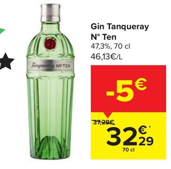 Carrefour Gin Tanqueray N° Ten aanbieding