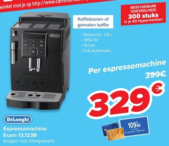 Carrefour DeLonghi Espressomachine Ecam aanbieding