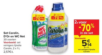 Carrefour Set Carolin, D'Or en WC Net aanbieding