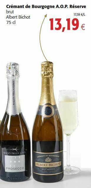Colruyt Crémant de bourgogne a.o.p. réserve brut albert bichot aanbieding