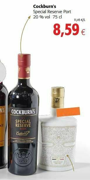 Colruyt Cockburn`s special reserve port aanbieding