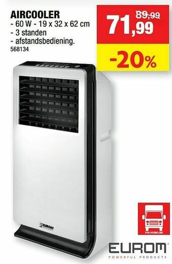 Hubo Eurom aircooler aanbieding