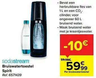 Carrefour Sodastream bruiswatertoestel spirit aanbieding