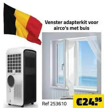 Airco`s venster adapterkit voor airco`s met buis