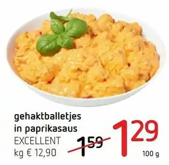 Gehaktballetjes in paprikasaus excellent