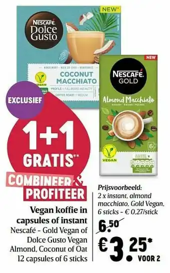Instant almond macchiato gold vegan