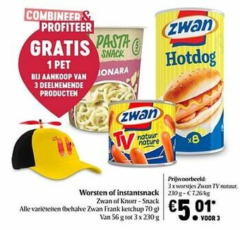 Delhaize Worstjes zwan tv natuur aanbieding
