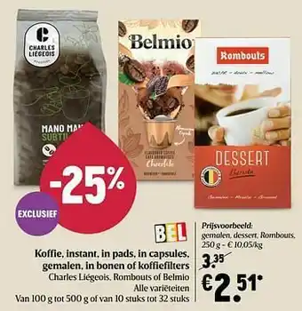 Delhaize Gemalen dessert rombouts aanbieding