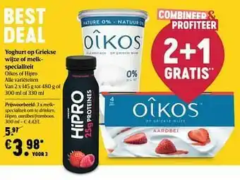 Melkspecialiteit om te drinken hipro aardbei-framboos
