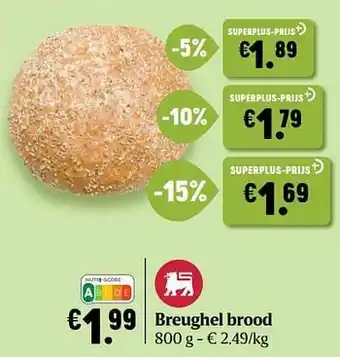 Delhaize Breughel brood aanbieding