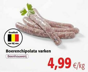 Colruyt Boerenchipolata varken aanbieding