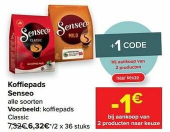 Carrefour Market Senseo koffiepads classic aanbieding