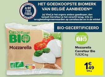 Carrefour Market Mozzarella carrefour bio aanbieding