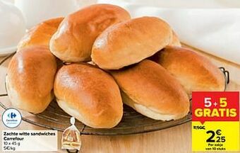 Carrefour Market Zachte witte sandwiches carrefour aanbieding