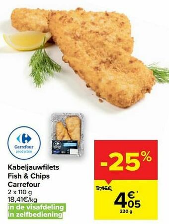 Carrefour Market Kabeljauwfilets fish + chips carrefour aanbieding