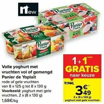Carrefour Yoplait yoghurt met gele vruchten aanbieding