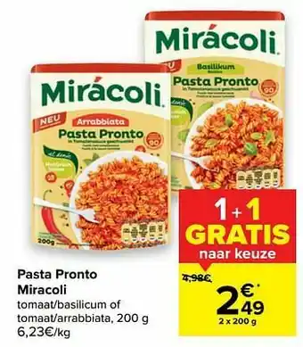 Carrefour Pasta pronto miracoli aanbieding