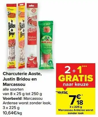 Carrefour Marcassou ardense worst zonder look aanbieding