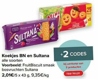 Carrefour Fruitbiscuit smaak bosvruchten sultana aanbieding