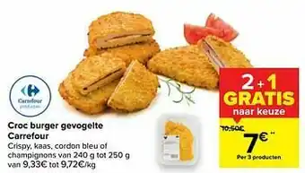 Carrefour Croc burger gevogelte carrefour aanbieding