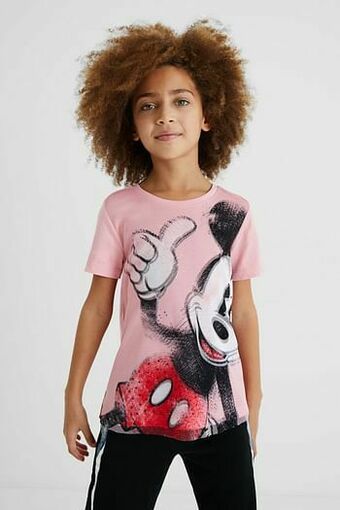 Desigual Mickey Mouse-T-shirt - RED - 3/4 aanbieding