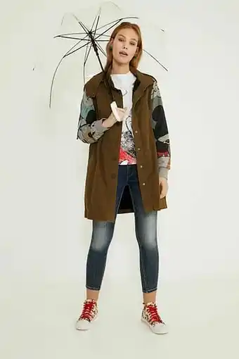 Desigual Parka met capuchon en Mickey Mouse-print - GREEN - L aanbieding