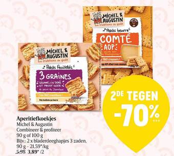 Delhaize Aperitiefkoekjes Michel & Augustin aanbieding
