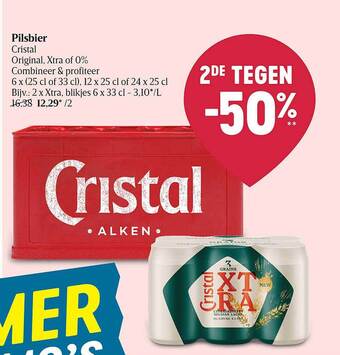 Delhaize Pilsbier Cristal aanbieding