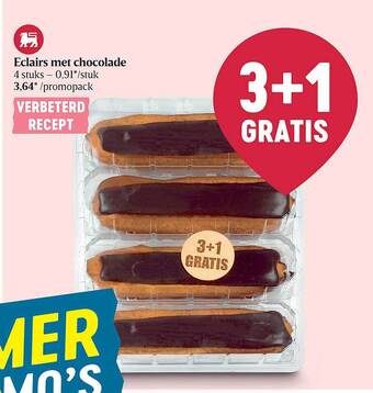 Delhaize Eclairs Met Chocolade aanbieding