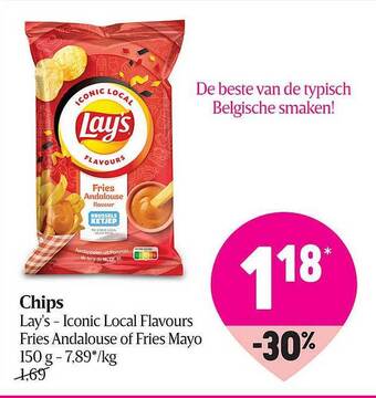 Delhaize Chips Lay's aanbieding