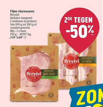 Delhaize Fijne Vleeswaren Breydel aanbieding
