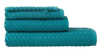 HEMA HEMA Handdoeken - Zware Kwaliteit - Zigzag Donkergroen (donkergroen) aanbieding