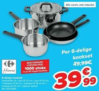 Carrefour 6-delige kookset aanbieding
